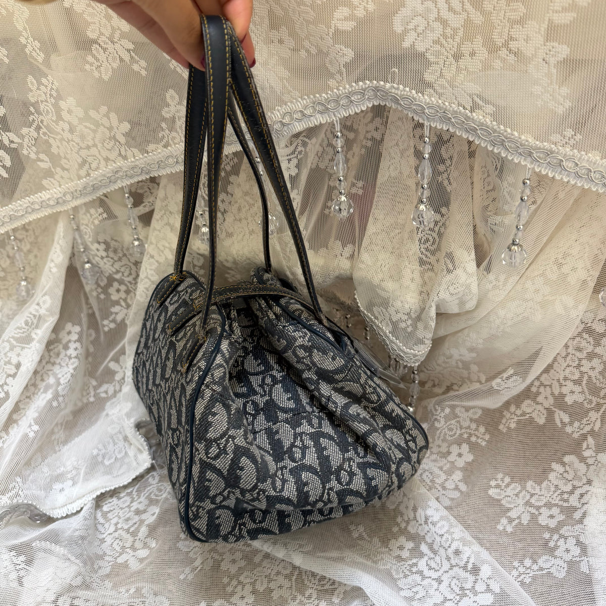 xovintage VINTAGE DIOR OBLIQUE D-BUCKLE 2000S BAG - Handbags