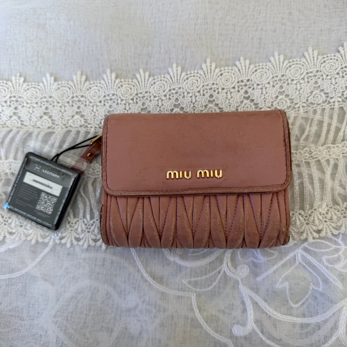 xovintage miu miu girly leather vintage wallet - Wallets