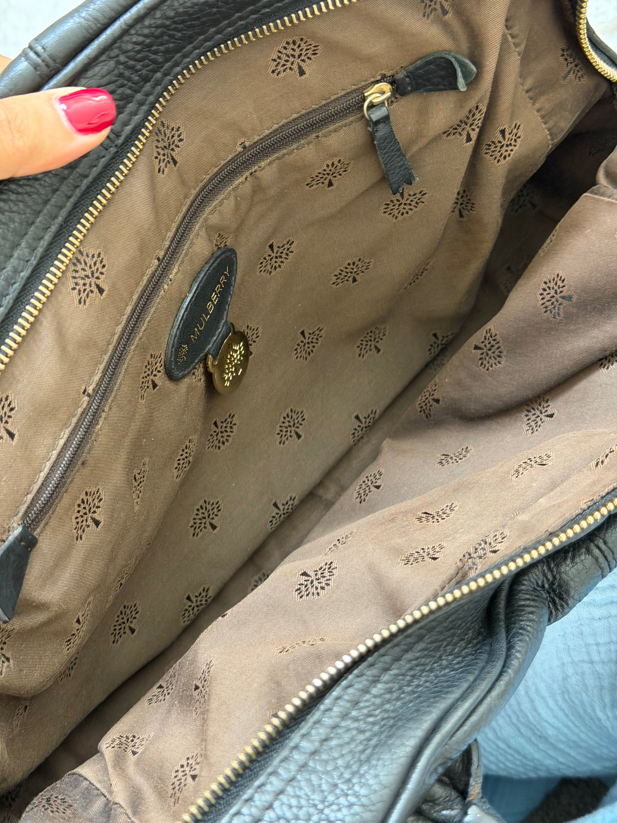 vintage mulberry shoulder bag in black