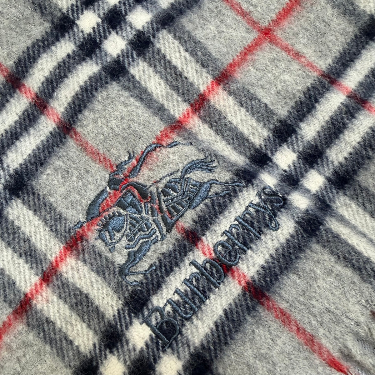 burberry vintage grey 100% wool oversized shawl