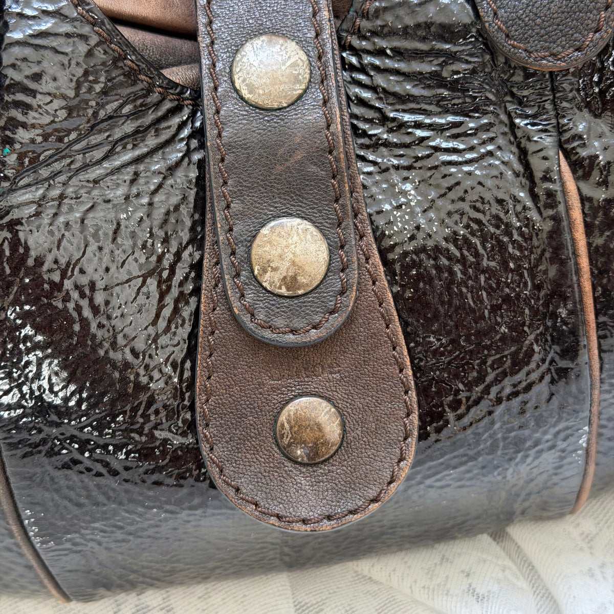 CHLOE VINTAGE SILVERADO BAG IN PATENT LEATHER