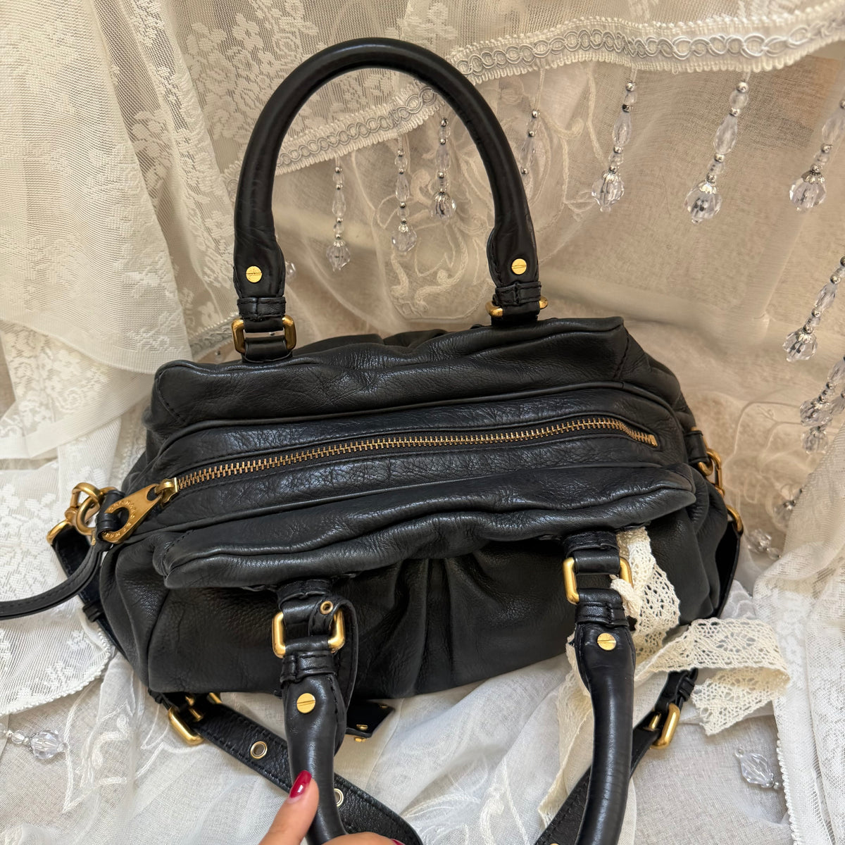 xovintage MARC BY MARC JACOBS BLACK VINTAGE CLASSIC Q BAG - Handbags