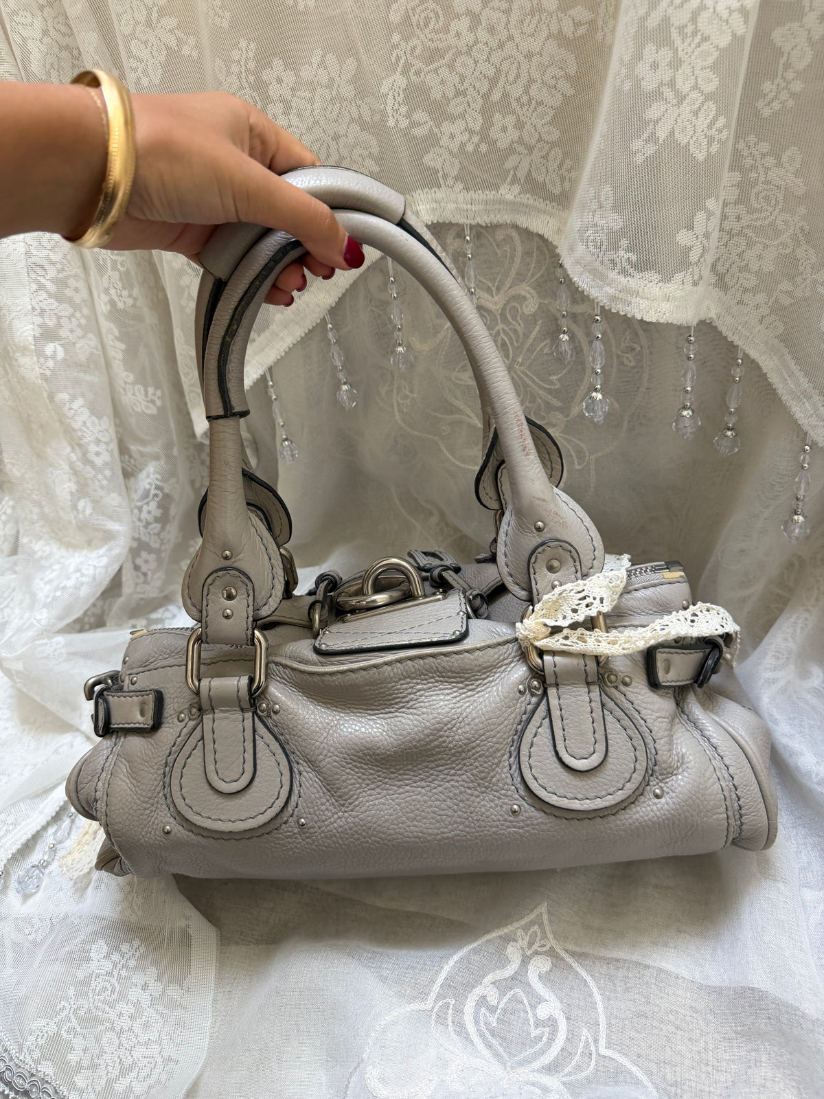VINTAGE CHLOE PADDINGTON BAG W SILVER HARDWARE