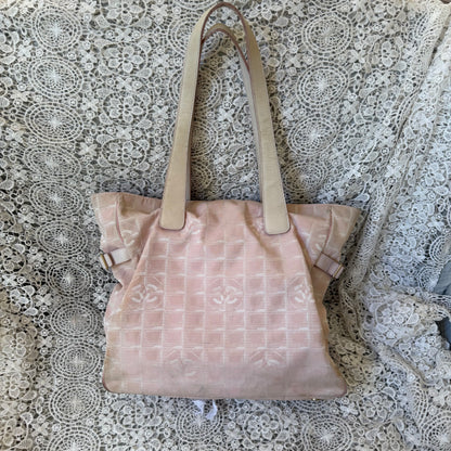 xovintage chanel travel line baby pink large tote bag - Tote Bags