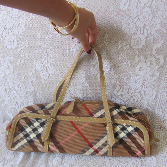 burberry blue label vintage barrel shoulder bag