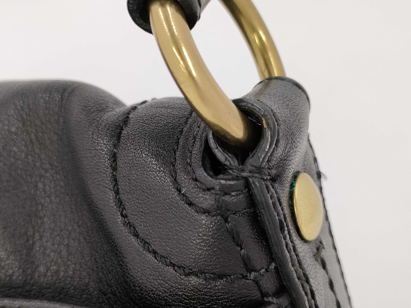 COACH Black Leather x Gold Soho Shoulder Bag