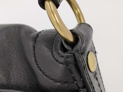 COACH Black Leather x Gold Soho Shoulder Bag