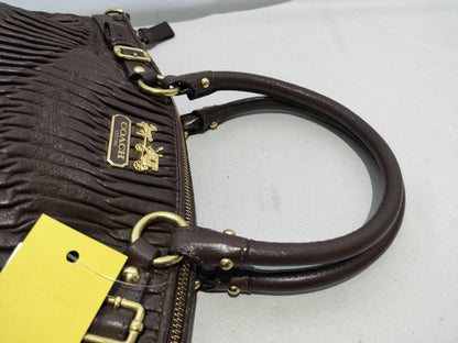 Coach Madison Gathered Leather Lindsey Vintage Satchel Bag