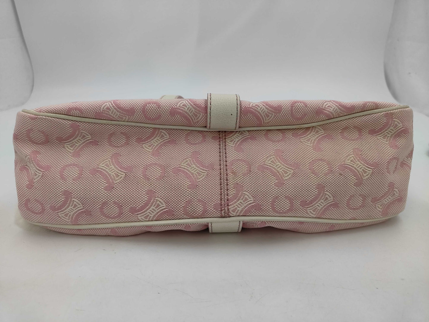 celine rare vintage fur-detailed lily c pompom pink bag + dust bag