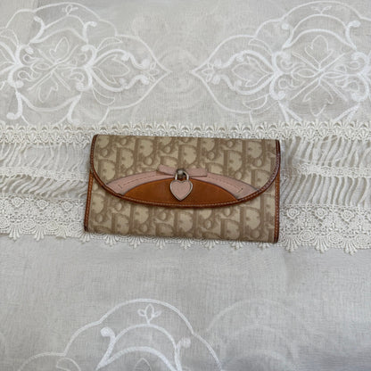 dior romantique heart detail vintage clutch wallet