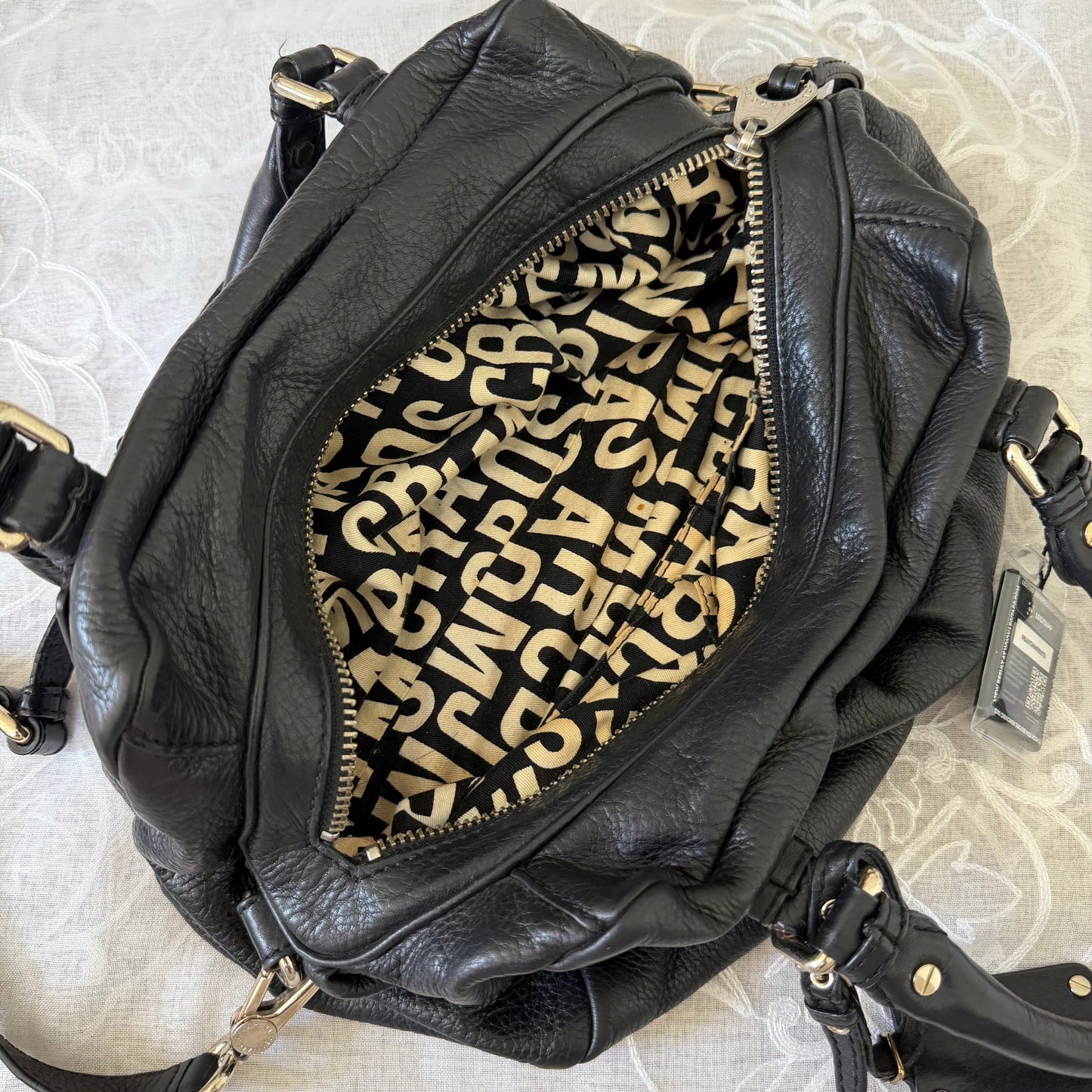 xovintage marc by marc jacobs black x silver vintage baby groovee bag - Handbags