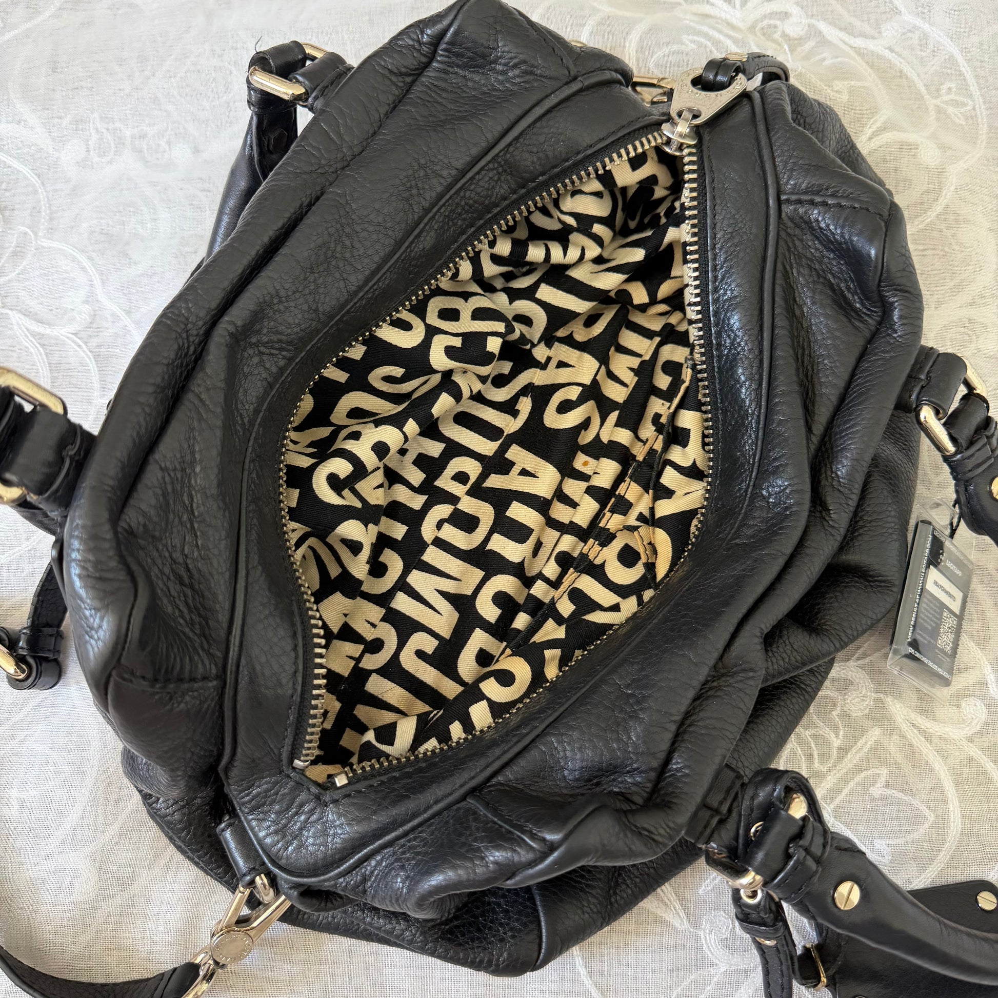 xovintage marc by marc jacobs black x silver vintage baby groovee bag - Handbags
