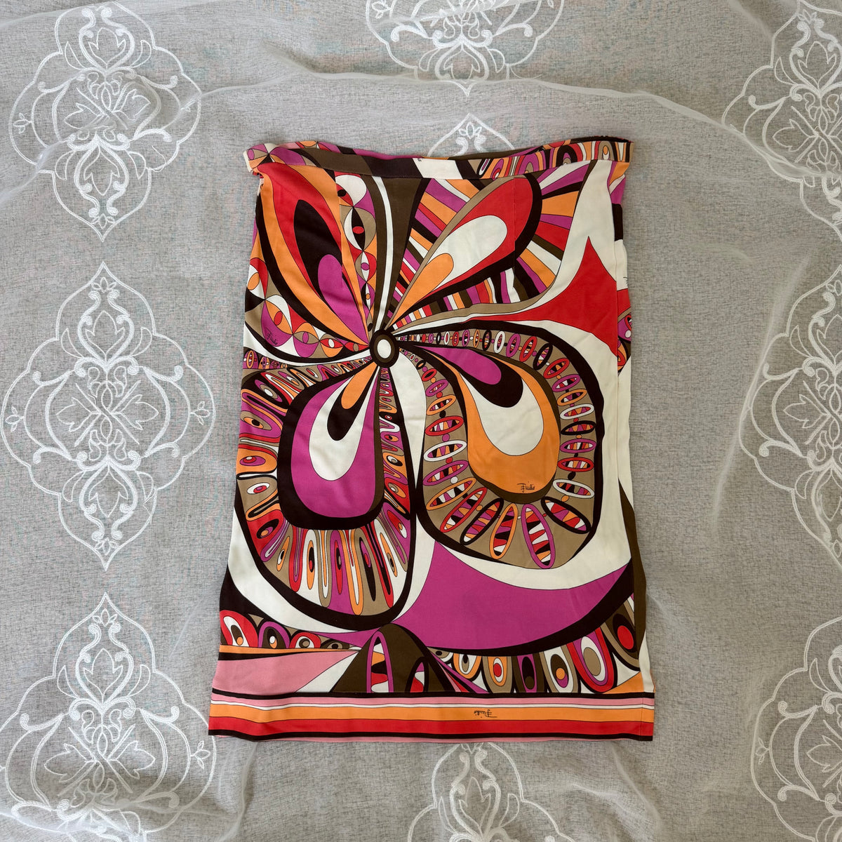 xovintage emilio pucci vintage knee length skirt - Skirts
