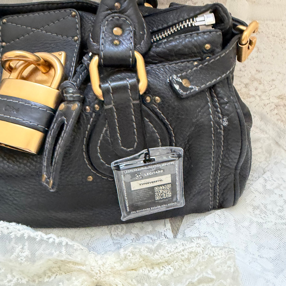 CHLOE VINTAGE PADDINGTON BAG IN BLACK