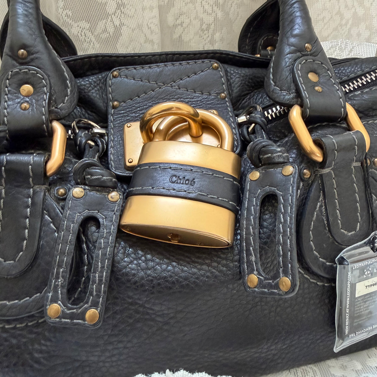CHLOE VINTAGE PADDINGTON BAG IN BLACK