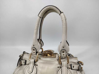 CHLOE VINTAGE MINI PADDINGTON BAG IN IVORY