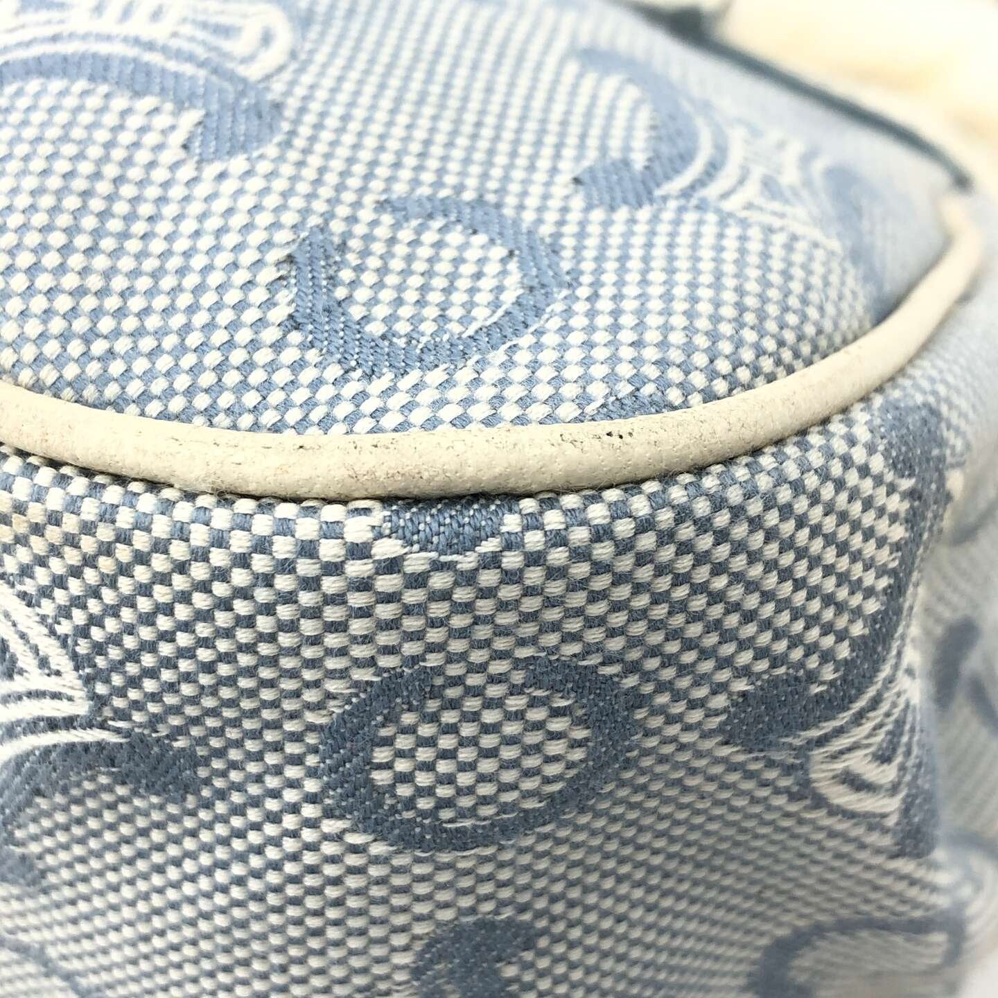 xovintage celine rare vintage fur-detailed lily c baby blue bag - Handbags