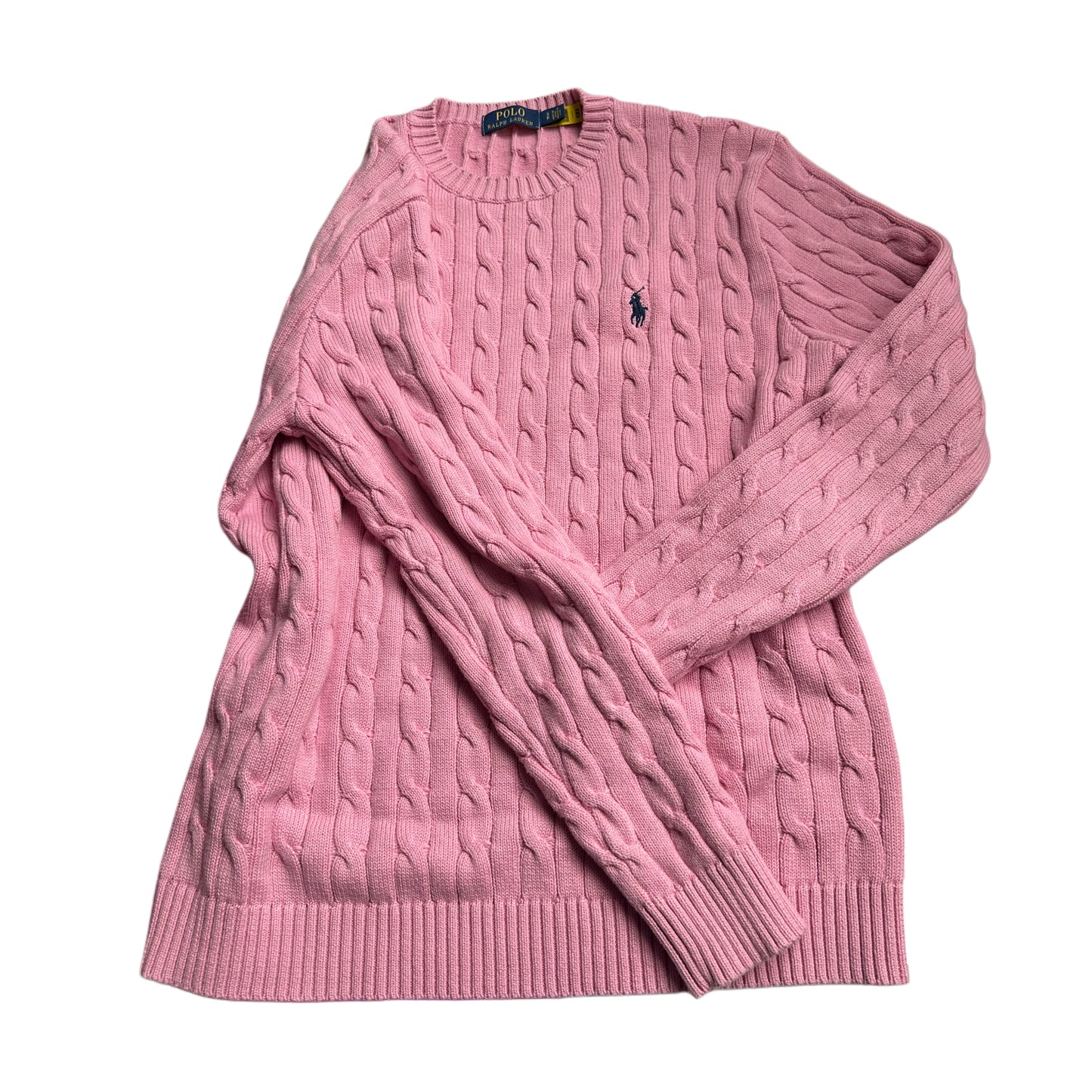 Ralph Lauren Light Pink Girly Cable Knit Sweater