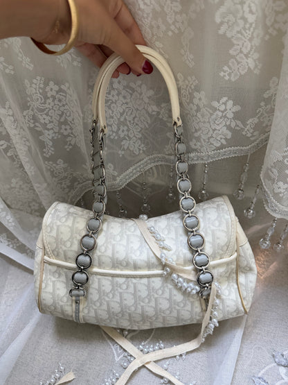 xovintage VINTAGE DIOR 2000S ROMANTIC HEART-CHARM SHOULDER BAG - Handbags