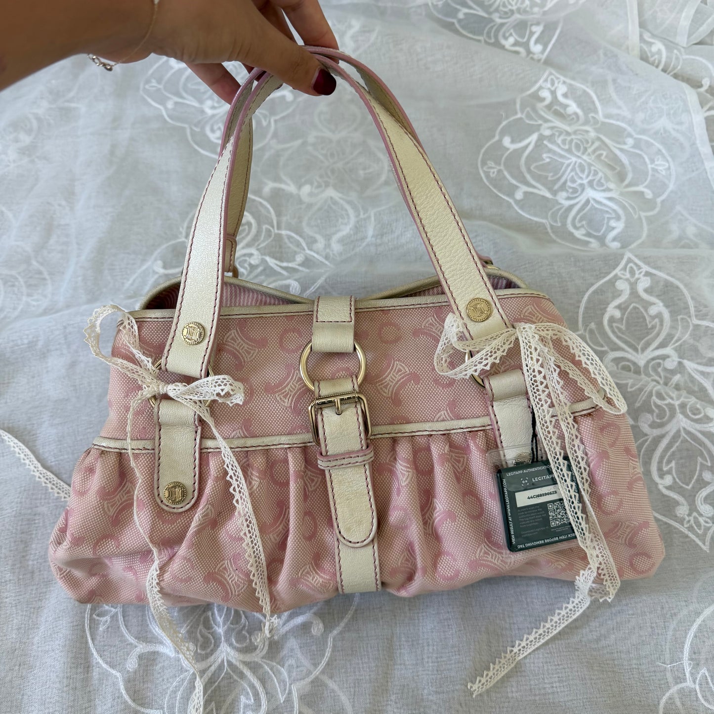 xovintage celine vintage lily c baby pink bag - Handbags