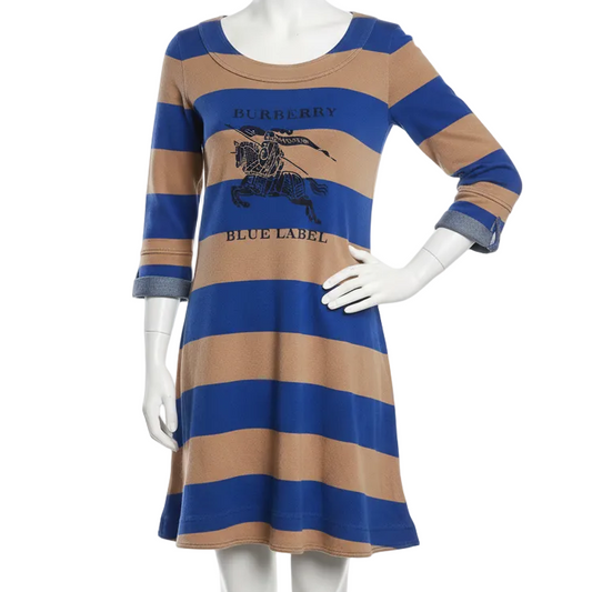 burberry blue label adorable vintage striped mini dress
