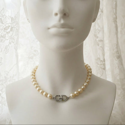 xovintage Dior vintage “cd” pearl necklace - Necklaces