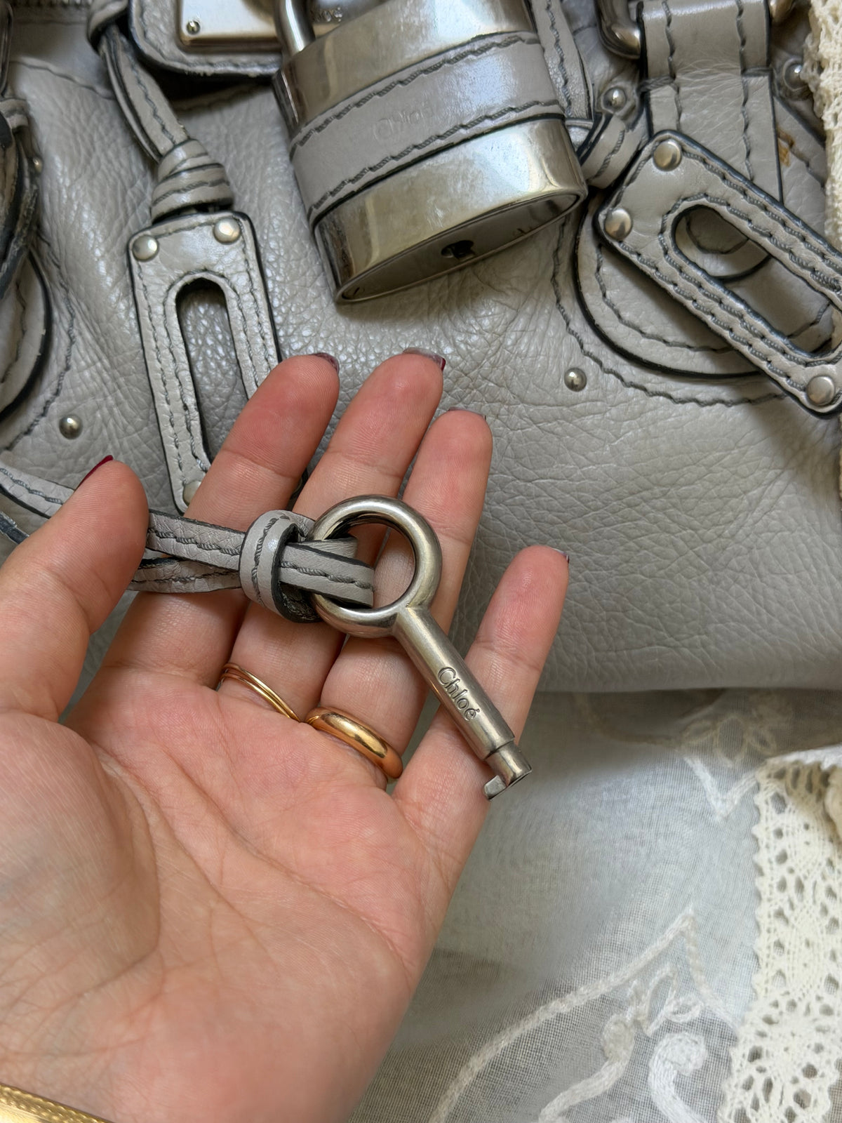 VINTAGE CHLOE PADDINGTON BAG W SILVER HARDWARE
