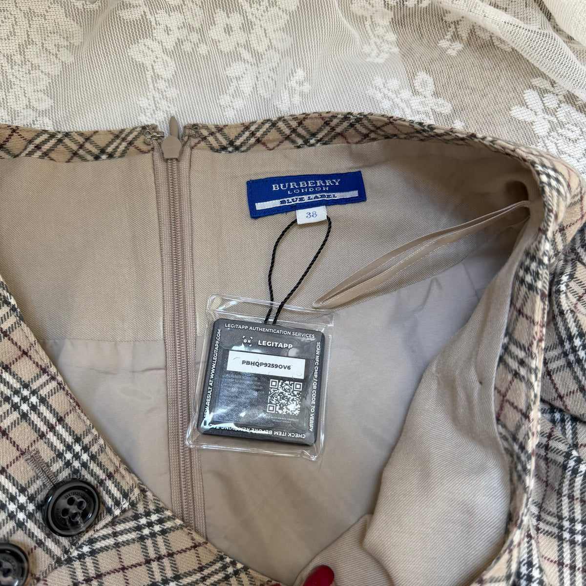 BURBERRY CHECKERED VINTAGE MINI SKIRT, SMALL