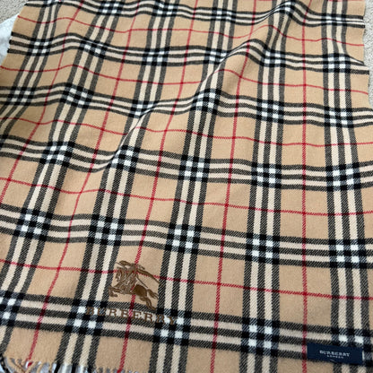 burberry vintage brown 100% wool oversized shawl