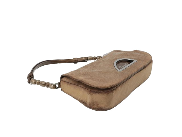 dior vintage maris pearl shoulder bag in toffee