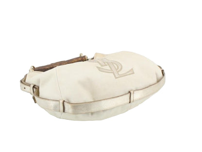 yves saint laurent rive gauche vintage ivory mombasa bag