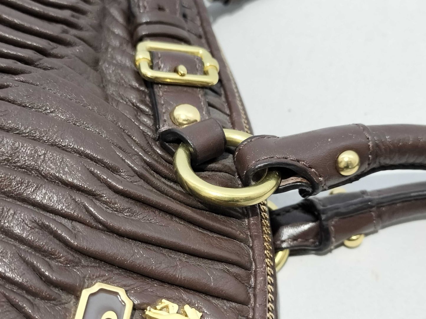 Coach Madison Gathered Leather Lindsey Vintage Satchel Bag