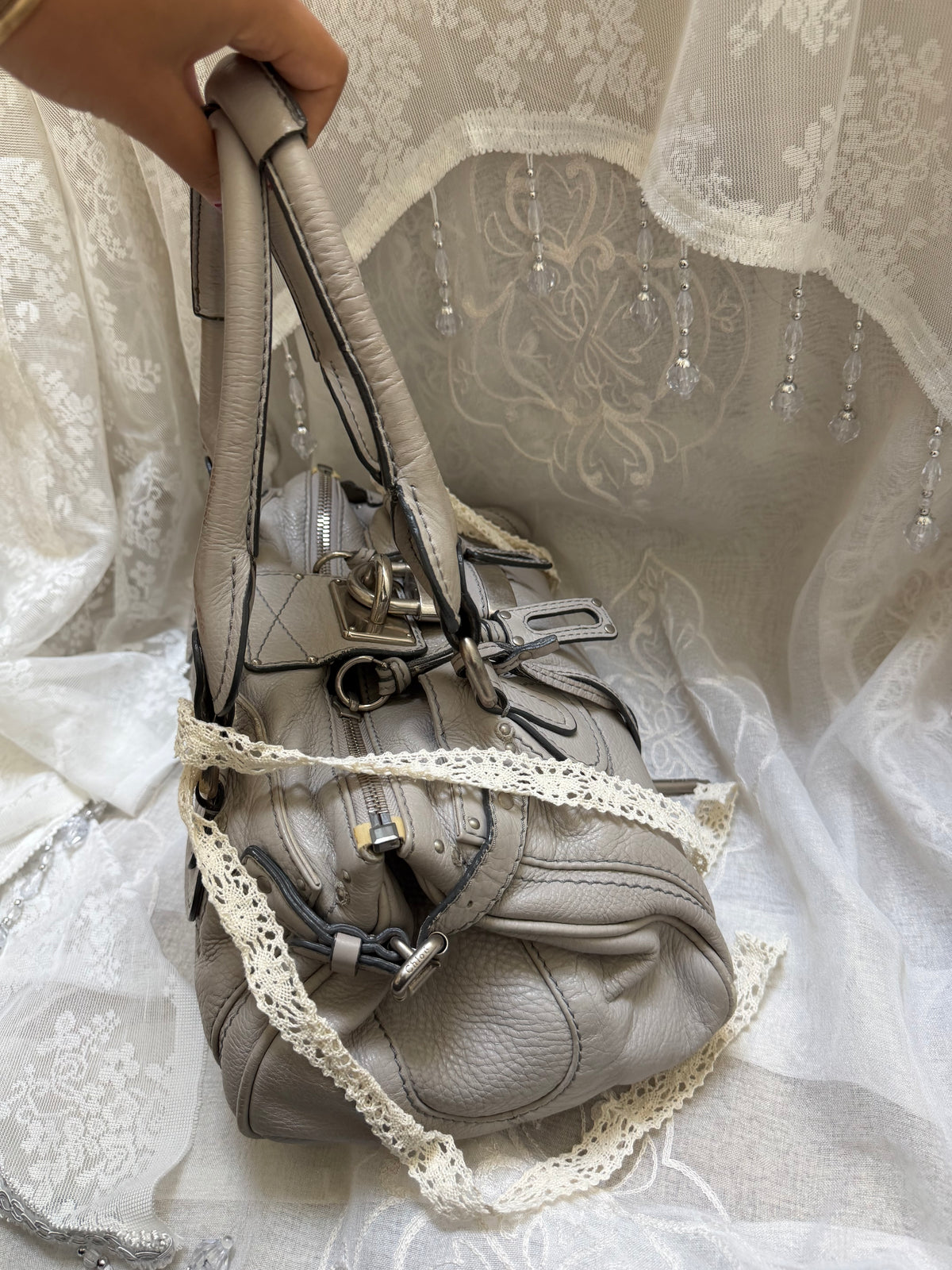 VINTAGE CHLOE PADDINGTON BAG W SILVER HARDWARE