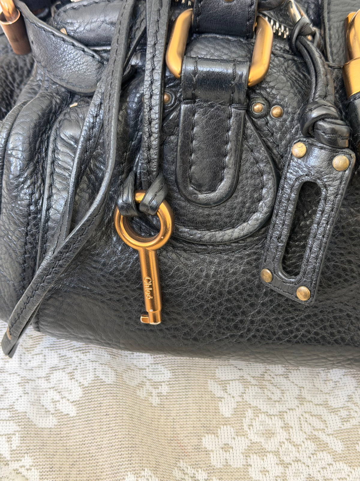 CHLOE VINTAGE PADDINGTON BAG IN BLACK