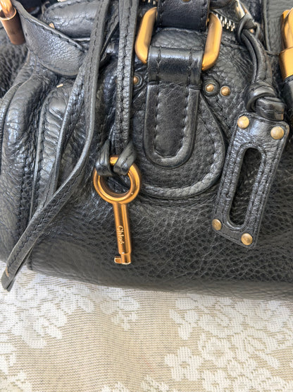 CHLOE VINTAGE PADDINGTON BAG IN BLACK