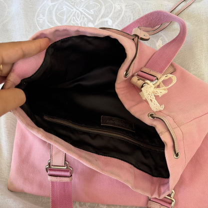 xovintage yves saint laurent rive gauche pink kahala vintage tote bag large - Handbags