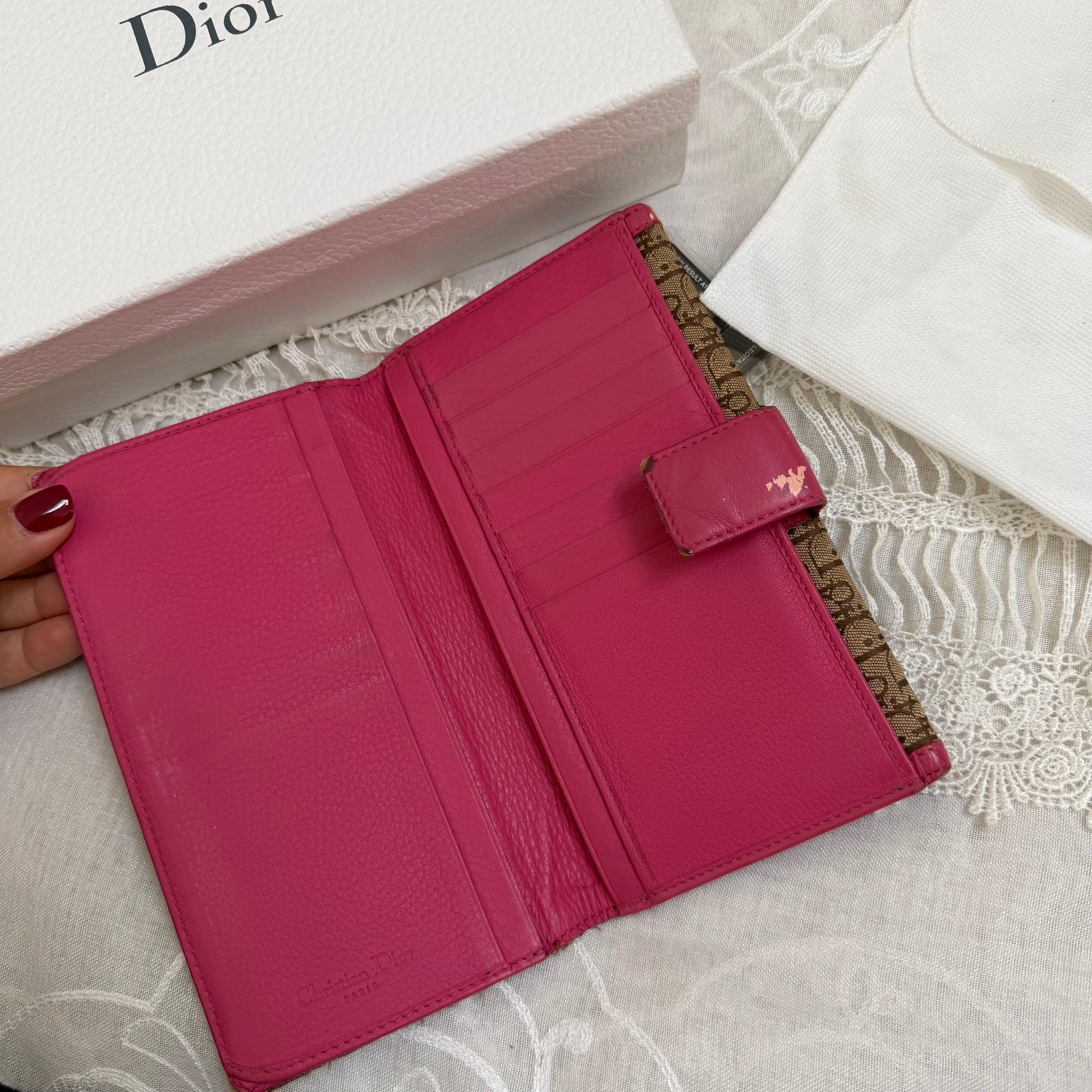 xovintage dior vintage "street chic" trotter wallet with box - Uncategorized