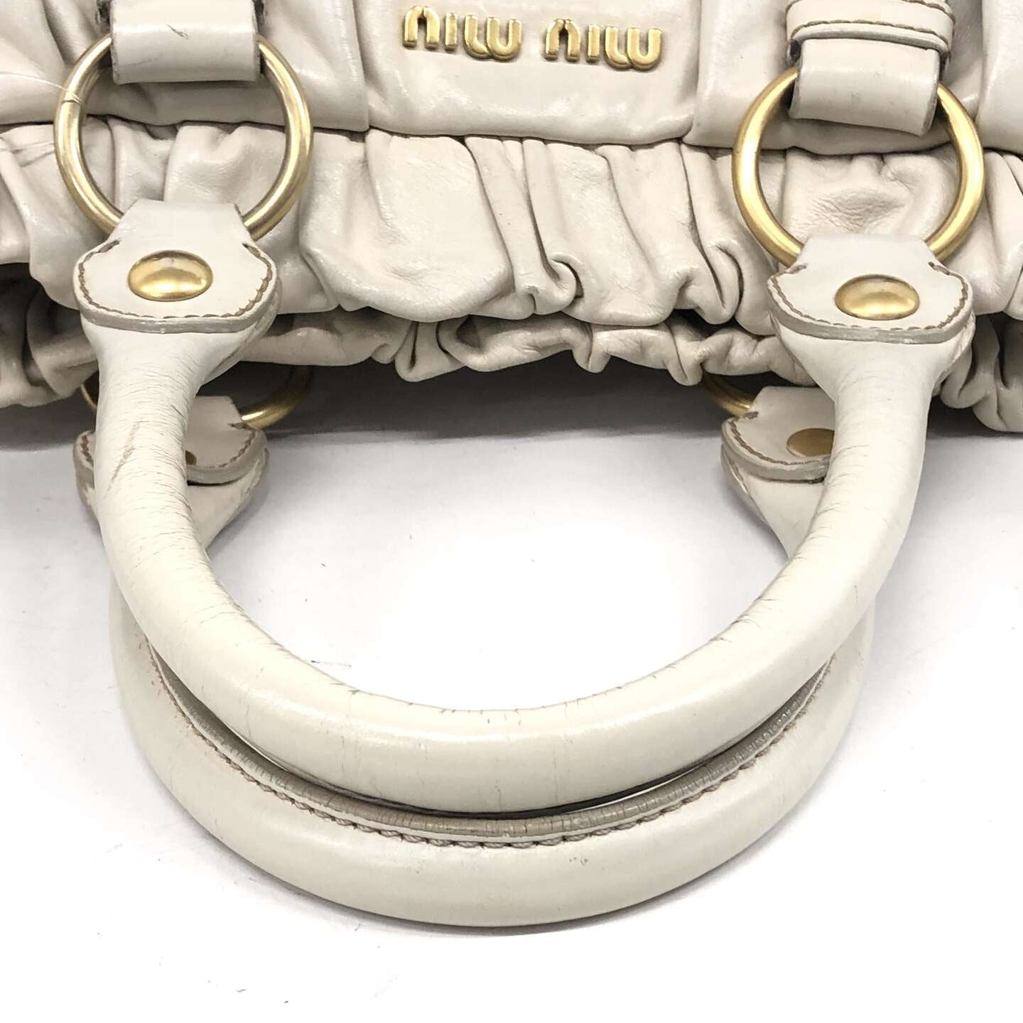 miu miu vintage ivory vitello bag
