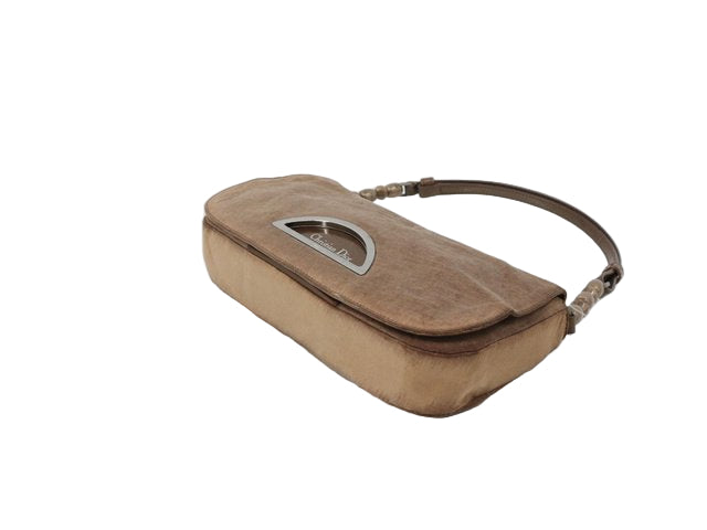 dior vintage maris pearl shoulder bag in toffee