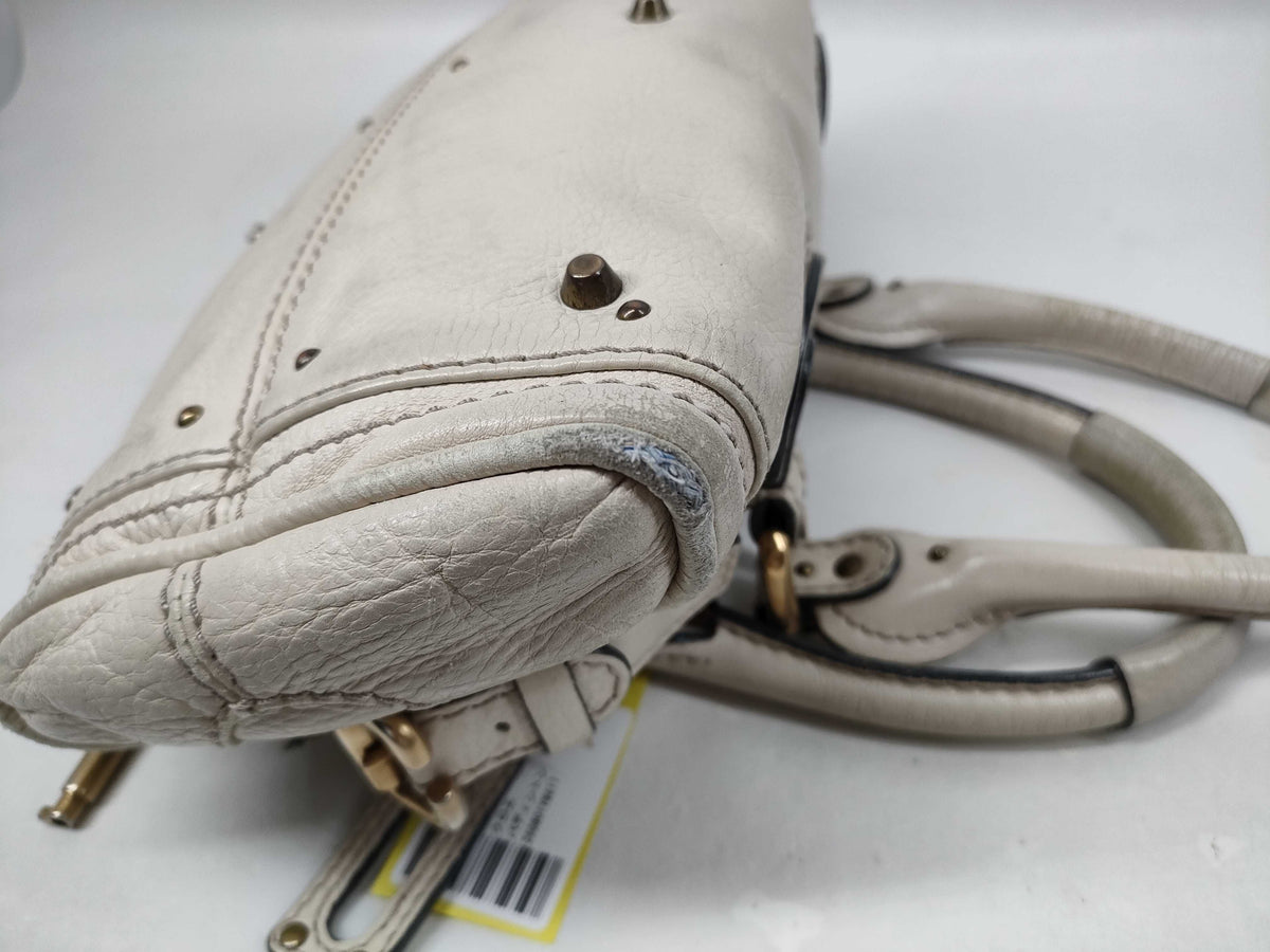 CHLOE VINTAGE MINI PADDINGTON BAG IN IVORY
