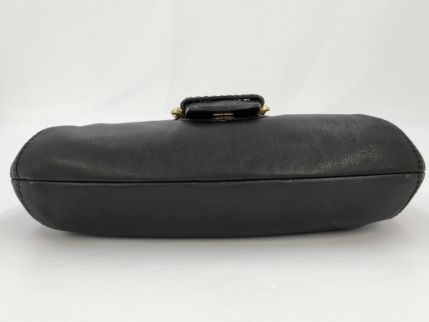 COACH Black Leather x Gold Soho Shoulder Bag