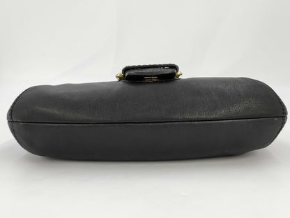 COACH Black Leather x Gold Soho Shoulder Bag