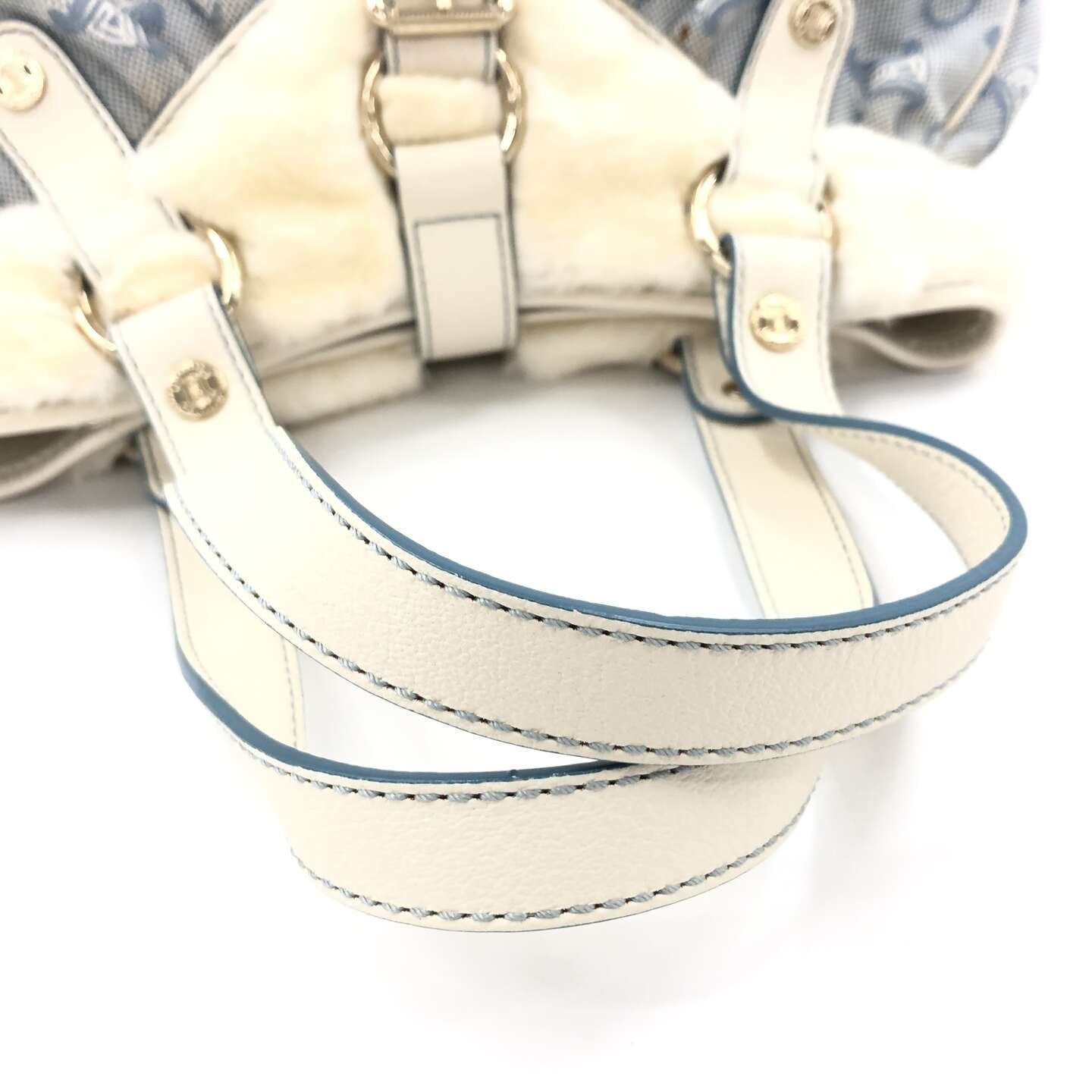xovintage celine rare vintage fur-detailed lily c baby blue bag - Handbags