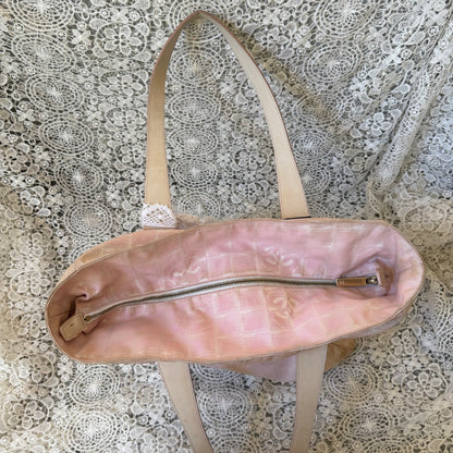 xovintage chanel travel line baby pink large tote bag - Tote Bags