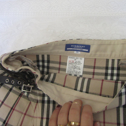 burberry blue label grunge belted vintage mini skirt