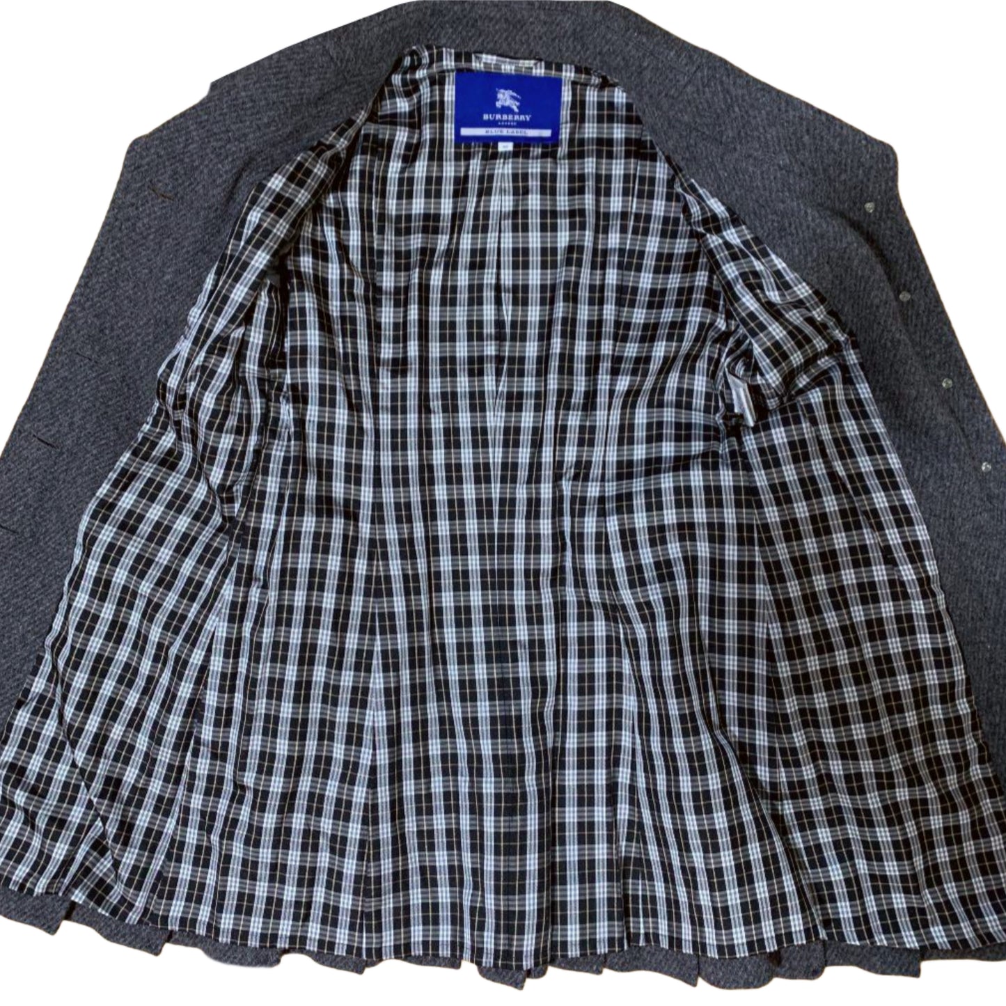 burberry grey pleated flirty dress coat (36)