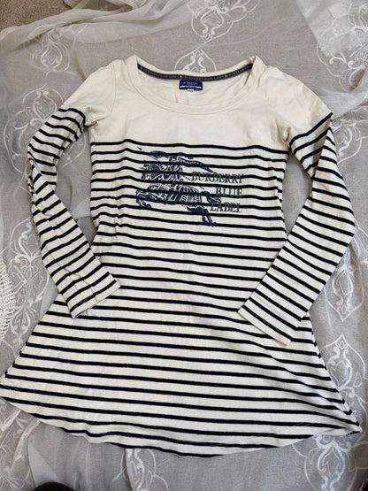 burberry blue label vintage cute striped mini dress (38, s)