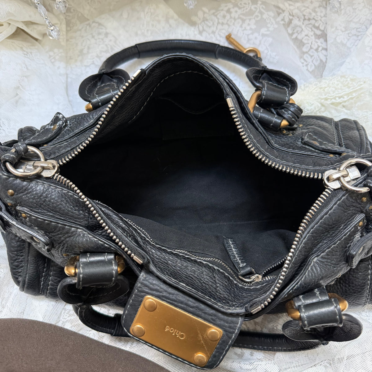 CHLOE VINTAGE PADDINGTON BAG IN BLACK