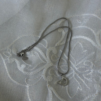 xovintage Dior vintage “d” heart necklace - Necklaces