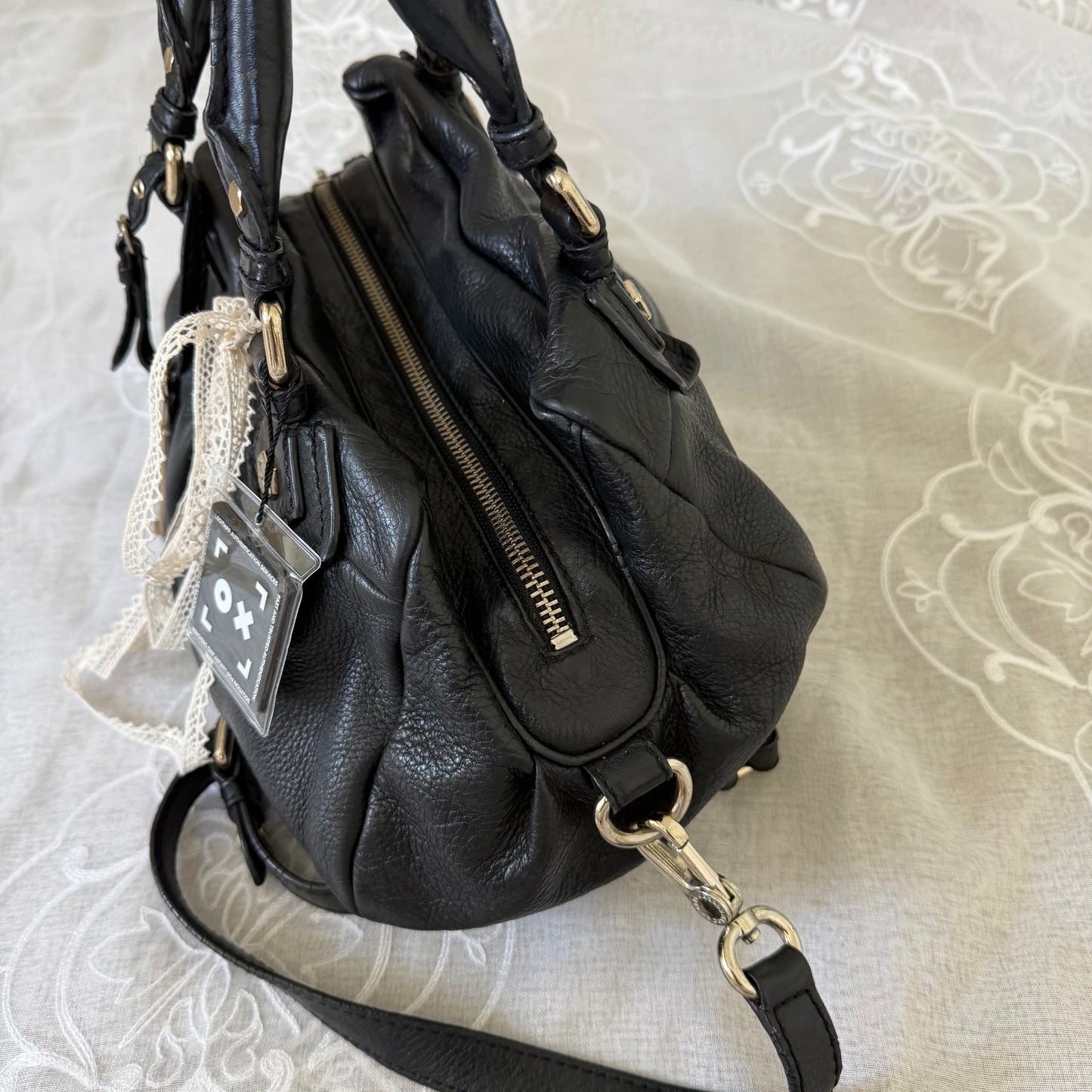 xovintage marc by marc jacobs black x silver vintage baby groovee bag - Handbags